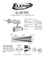 Elation ELAR ELAR IPX Specifications предпросмотр