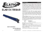 Elation ELAR EX TRIBAR User Instructions предпросмотр