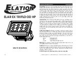 Предварительный просмотр 1 страницы Elation ELAR EX TRIFLOOD HP User Instructions