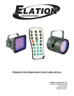 Предварительный просмотр 1 страницы Elation ELAR EXFLOOD User Instructions