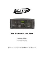 Предварительный просмотр 1 страницы Elation Elation DMX OPERATOR PRO User Manual