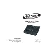 Elation Elation Stage Setter 8 User Instructions предпросмотр