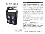 Предварительный просмотр 1 страницы Elation ELED B48 User Instructions