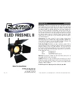 Elation ELED FRESNEL II User Instructions предпросмотр