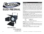 Elation Eled Light User Instructions предпросмотр