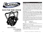 Elation ELED PAR RGB ZOOM User Instructions preview