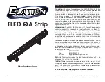 Preview for 1 page of Elation ELED QA Strip User Instructions