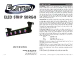 Elation ELED STRIP 50RGB User Instructions предпросмотр