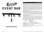 Preview for 1 page of Elation EVENT BAR User Instructions