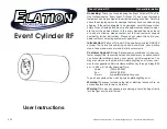 Elation Event Cylinder RF User Instructions предпросмотр