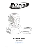 Предварительный просмотр 1 страницы Elation Event MH Owner'S Manual