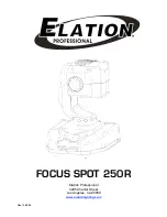 Elation Focus Spot 250R Manual предпросмотр