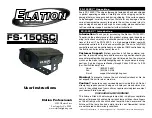 Elation FS-150SCI User Instructions предпросмотр