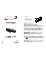 Предварительный просмотр 1 страницы Elation FSD 575 User Manual