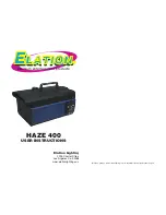 Предварительный просмотр 1 страницы Elation HAZE 400 User Instructions