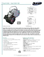 Предварительный просмотр 1 страницы Elation High Output LED Color Changer Opti RGB Technical Specifications