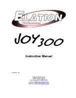 Elation JOY 300 Instruction Manual предпросмотр