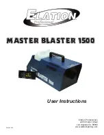 Preview for 1 page of Elation Master Blaster 1500 User Instructions