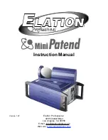 Предварительный просмотр 1 страницы Elation MiniPatend Instruction Manual