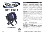 Предварительный просмотр 1 страницы Elation OPTI RGBA User Instructions