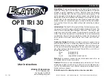 Preview for 1 page of Elation Opti Tri 30 User Instructions