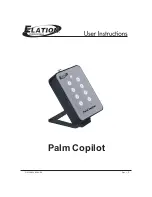 Elation Palm Copilot User Instructions предпросмотр