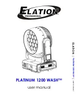 Предварительный просмотр 1 страницы Elation PLATINUM 1200 WASH User Manual