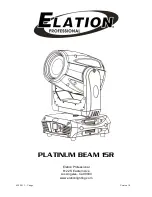 Elation PLATINUM BEAM 15R Manual предпросмотр