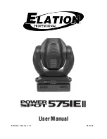 Elation Power Spot 575IE II User Manual preview