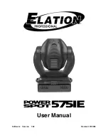 Elation PowerSpot 575IE User Manual предпросмотр