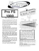 Elation Pro FS 1000 Operating Instructions предпросмотр