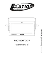 Elation PROTRON 3K User Manual предпросмотр