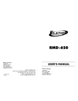 Preview for 1 page of Elation RMD-620 User Manual