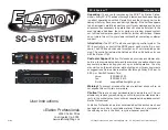 Elation SC-8 System User Instructions предпросмотр