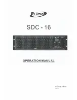 Elation SDC-16 Operation Manual предпросмотр