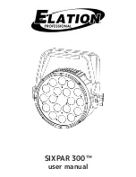 Elation SIXPAR 300 User Manual предпросмотр