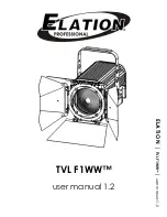 Preview for 1 page of Elation TVL F1CW User Manual