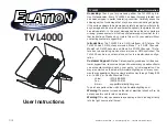 Предварительный просмотр 1 страницы Elation TVL4000 User Instructions