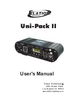 Elation Uni-Pack II User Manual предпросмотр