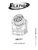 Elation ZW19 User Manual preview