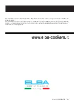 Предварительный просмотр 52 страницы Elba 9L PX 860 Instructions For The Use - Installation Advices