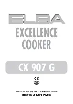 Elba CX 907 G Instructions For The Use preview