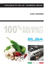 Elba E 8550FG2 Series Instructions For The Use - Installation Advices preview