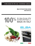 Preview for 1 page of Elba EBO 9910 S Instructions For The Use