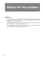 Preview for 14 page of Elba EGC 533 CM Instructions For The Use - Installation Advices