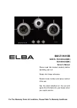 Предварительный просмотр 1 страницы Elba EGH-K8942G Owner'S Manual