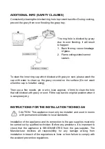 Предварительный просмотр 11 страницы Elba EGH-K8942G Owner'S Manual