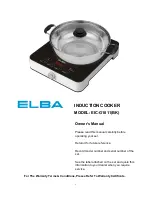 Предварительный просмотр 1 страницы Elba EIC-G1811BK Owner'S Manual