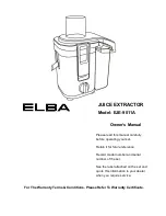 Предварительный просмотр 1 страницы Elba EJE-9811A Owner'S Manual