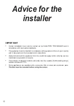 Preview for 12 page of Elba EK 55 X 440 Instructions For The Use - Installation Advices